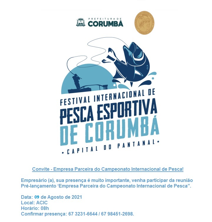 Convite - Empresa Parceira do Campeonato Internacional de Pesca!
